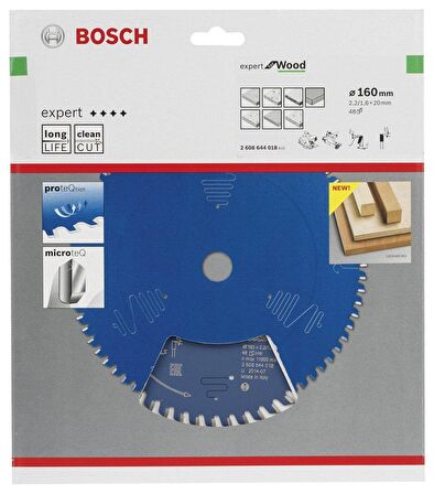Bosch Ahşap Daire Kesme Bıçağı 160*20 mm 48 Diş Expert 2608644018
